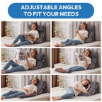Ahpmeoa 3PCS Orthopedic Bed Wedge Pillow Set for Sleeping, Sitting up in Bed, 6-in-1 Foam Wedge Pillow for Acid Reflux & Back Pain Relief, Post Surgery Pillows for GERD & Snoring, Plush Grey