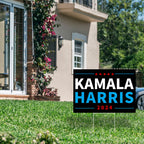 Probsin Kamala Harris 2024 Yard Sign Double Sided 12" x 17" Signs Voted for Kamala Harris President Election Outdoor Decorations for Indoor Outdoor Lawn, Garden, Window, Party Supplies (Black)