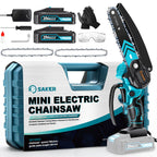 Saker Mini Chainsaw,6 Inch Portable Electric Chainsaw Cordless, Small Handheld Chain saw for Tree Branches,Courtyard, Household and Garden,Christmas Gifts for Men Dad Husband Women