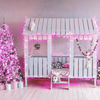 JMEXSUSS Connectable 33ft 100 LED Pink Lights for Bedroom Decor, 8 Modes Pink String Lights Clear Wire, Plug in Pink Christmas String Lights Indoor Outdoor Waterproof for Room, Party