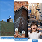Bird Deterrents for Outside - Windmill Reflective Rotating Deterrent - Relies on Rotation and Reflection - Effectively Repels Pigeons, Sparrows, Woodpeckers - Multi-Purpose Outdoor Bird Deterrent