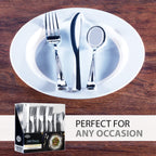 Plastic Cutlery Silverware Extra Heavyweight Disposable Flatware, Full Size Cutlery Combo, Polished Silver, 80 Forks, 40 Spoons, 40 Knifes, Value Pack 160 Count