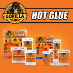 Gorilla Dual Temp Mini Hot Glue Gun Kit with 30 Hot Glue Sticks, Precision Nozzle, and Easy Squeeze Trigger, for DIY, Craft, Repairs, and More, Orange (Combo Pack:1 Mini Gun, 30 Glue Sticks)