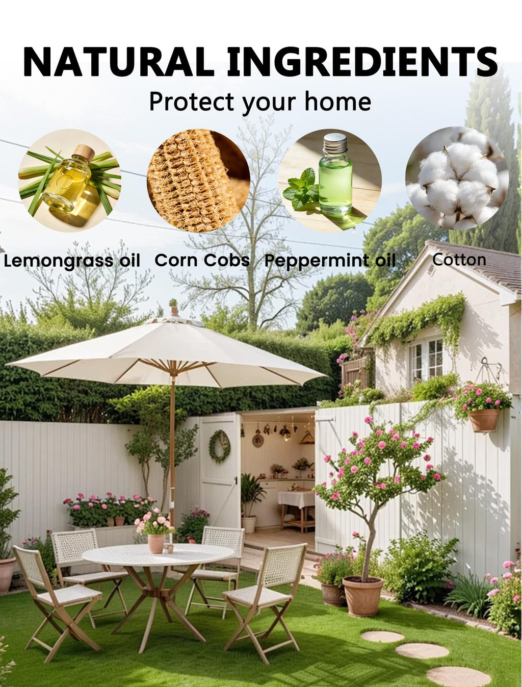 Deer Repellent for Plants, Granules for Garden & Outdoor, Long-Lasting Plant Guard, Creates Protective Zone for Flowers, Vegetables, Shrubs(8 Packs)