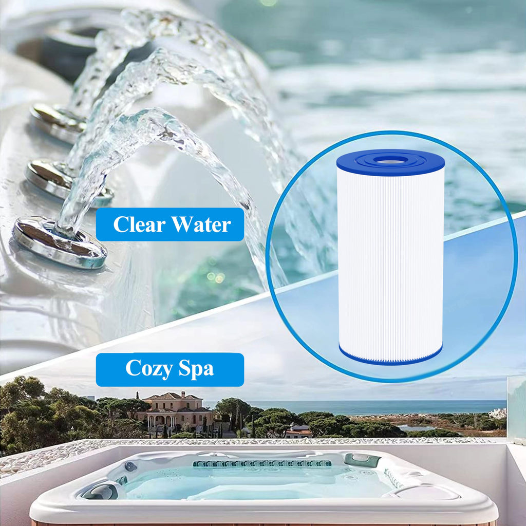 Cryspool® 06016 Filter Compatible with PWK30, C-6430, Watkins 31489, FC-3915, P/N0969601, 71825, 73178, 73250, 30 Sq. Ft Spa Filter Cartridge, 3 Pack