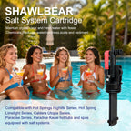 SHAWLBEAR Salt System Cartridge,Hot Springs Salt Cartridge,Saltwater Sanitizer Cartridge for Hot Tubs,Salt System Cartridge Replacement for Spas,Hot Tubs,1 Pack Lasts Up Three to six Months.