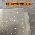 CAICFYIN 45"x 53"x0.1" Office Chair Mat for Carpet,Slip Resistant Heavy Duty Under Desk Protector Carpeted Floors,Easy Glide Rolling Floor Mat for Office Chair with Extended Lip