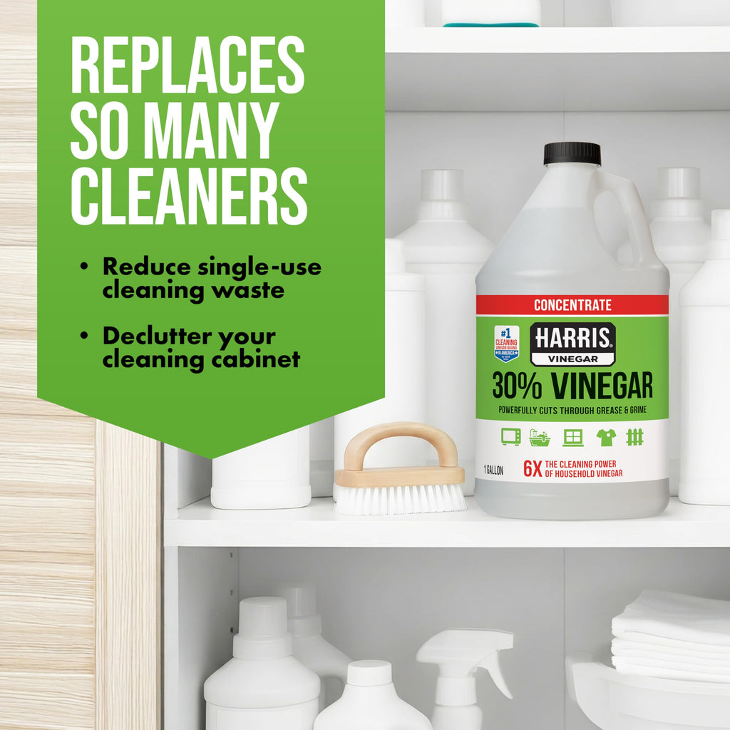 Harris 30% Vinegar Concentrated Extra Strength — All Purpose Cleaner for Home, Garden & Patio