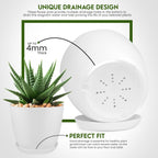 Utopia Home - Plant Pots Indoor with Drainage - 7/6.6/6/5.3/4.8 Inches Home Decor Flower Pots for Indoor Planter - Pack of 10 Plastic Planters for Indoor Plants, Cactus, Succulents Pot - White
