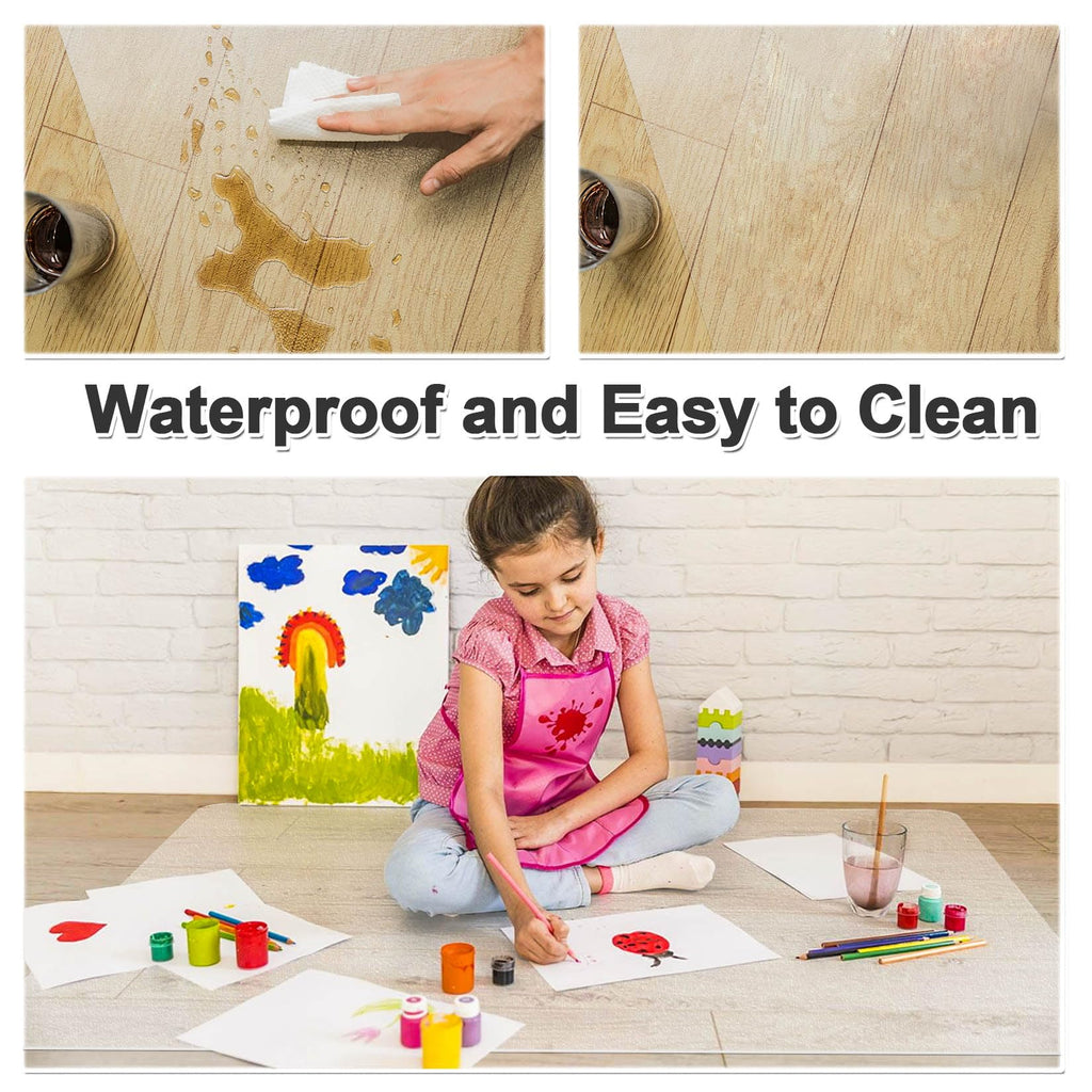 100pointONE Large Office Chair Mat for Hardwood Floor - 46" x 72" Clear Floor Protector Mat for Rolling Chair on Hardwood, Easy Glide Desk Chair Mat for Home & Office