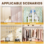 TITGIPE Shower Curtain Rod 27-80 Inches, No Drill Shower Rod Tension, Never Rust Anti-Slip Shower Curtain Rod for Bathroom Window, Adjustable Tension Shower Curtain Rod Silver