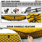 Muslogy Truck Bed Cargo Net Trunk Netting Compatible with Chevrolet Colorado & GMC Canyon 2026 2025 2024 2023 Accessories, Pickup Cargo Organizer SUV Sedan Storage Net w/Heavy Duty Carabiners
