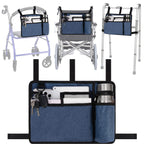 supregear Accessories Bag for Walker, Wheelchair, Rollator for Seniors, w/Cup Holder-Folding Walker Basket Large Capacity Waterproof Walker Caddy Pouch (Black)