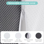 Cozymaker 7.5" Bed Wedge Pillow for Sleeping After Surgery, Back Support, Leg Elevation, Gerd Acid Reflux, Neck Pain, Snoring, Cooling Memory Foam Triangle Incline Wedge, Removable Washable Cover