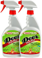 I Must Garden Deer Repellent [2 Pack: Mint Scent 32oz Ready to Use] - Natural Deer Spray for Gardens & Plants