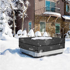 ULTCOVER Waterproof 600D Polyester Square Hot Tub Cover Outdoor SPA Covers 85 x 85 inch, Black