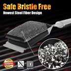 GRILLART Grill Brush Bristle Free, Safe Grill Brush for Outdoor Grill, SteamWizards BBQ Grill Cleaning Brush Kit, Replaceable Head Grill Scraper Tool, Grill Cleaner BBQ Accessories, Gifts for Men/Dad