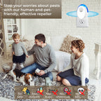 Ultrasonic Pest Repeller Indoor 6 Pack Mouse Rodent Repellent Ultrasonic Plugin Mice Repellent for House, Spider Roach Deterrent Repeller Device Garage Attic IPQ3