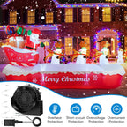 OHMANHE Replacement 1.5A Air Blower Fan for Inflatables, 8 Bright LEDs Motor with 2.0A Adapter Set, Strong Wind for 3-12FT Blow Up Yard Christmas Thanksgiving Outdoor Decor Inflatables