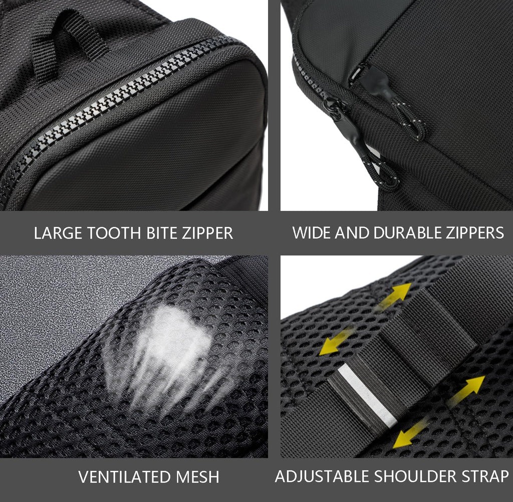 Mini Sling Bag for Men Women, Small Crossbody Waterproof Practical Shoulder Chest Bag for Travel Work Sport
