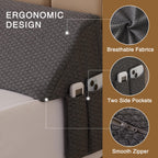 Bedluxe King Wedge Pillow Headboard (76"x10"x6"), Bed Wedge Pillow for Headboard, Foam Headboard Pillow, Bed Gap Filler King - Fill The Gap (0-7"), Mattress Gap Filler (Air-Layer Black, 76"x10"x6")