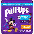 Pull-Ups Boys' Potty Training Pants, Size 3T-4T Training Underwear (32-40 lbs), 112 Count