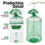 Qualirey 12 Pcs Ranch Fly Trap Outdoors Stable Fly Trap Reusable Horse Fly Traps Outdoor Hanging Pest Fly Trap Fly Catcher Cage with Pots Flay for Farm Orchard Restaurants