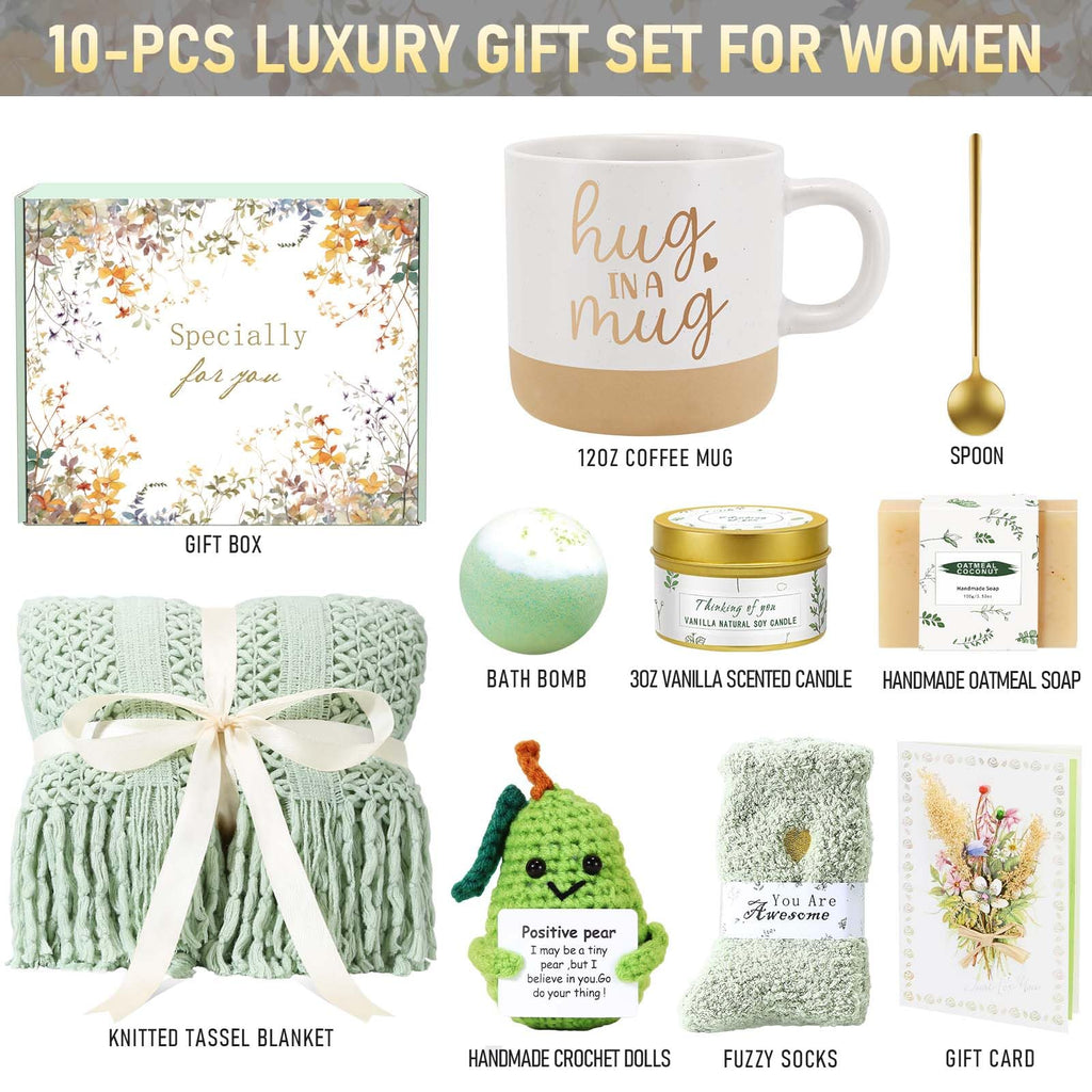 Self Care Gifts for Women Spa Gift Basket Birthday Gifts for Women , Get Well Soon Sympathy Gift Baskets Thinking of You Relaxation Stress Relief Care Package, Christmas Gifts for Mom Grandma Friends
