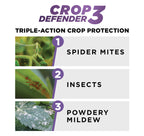 Grower's Ally Crop Defender 3 | Natural, Safe & Organic Insecticide & Fungicide Control for Plants - Powdery Mildew, Spider Mites & Russet Mite Killer – 1 qt Concentrate Makes 100 Gallons