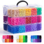 Simetufy 10000Pcs Pony Beads Bulk, 30 Colors Rainbow Kandi Beads for Hair Braiding Bracelet Making Kandi Jewelry Key Chains DIY Crafts Gifts Christmas Gifts (5.73lb, Stack Box)