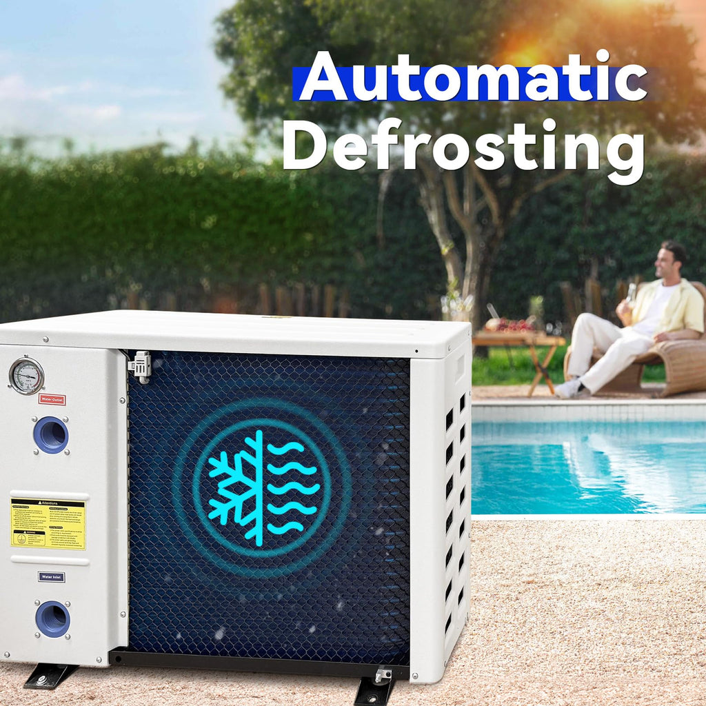 AQUASTRONG Inverter Swimming Pool Heat Pump,Pool Heater for Above Ground and Inground Pool Heating Smart WiFi Control and Cooling Pool Heater Pools Up to, 16000 Gallons