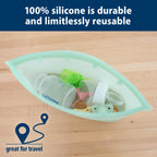 Dr. Brown's Microwave Steam Sterilizer Bag for Baby Bottles, Breast Pump Parts & Other Toddler Accessories, 100% Silicone, Reusable Sterilizing Bag