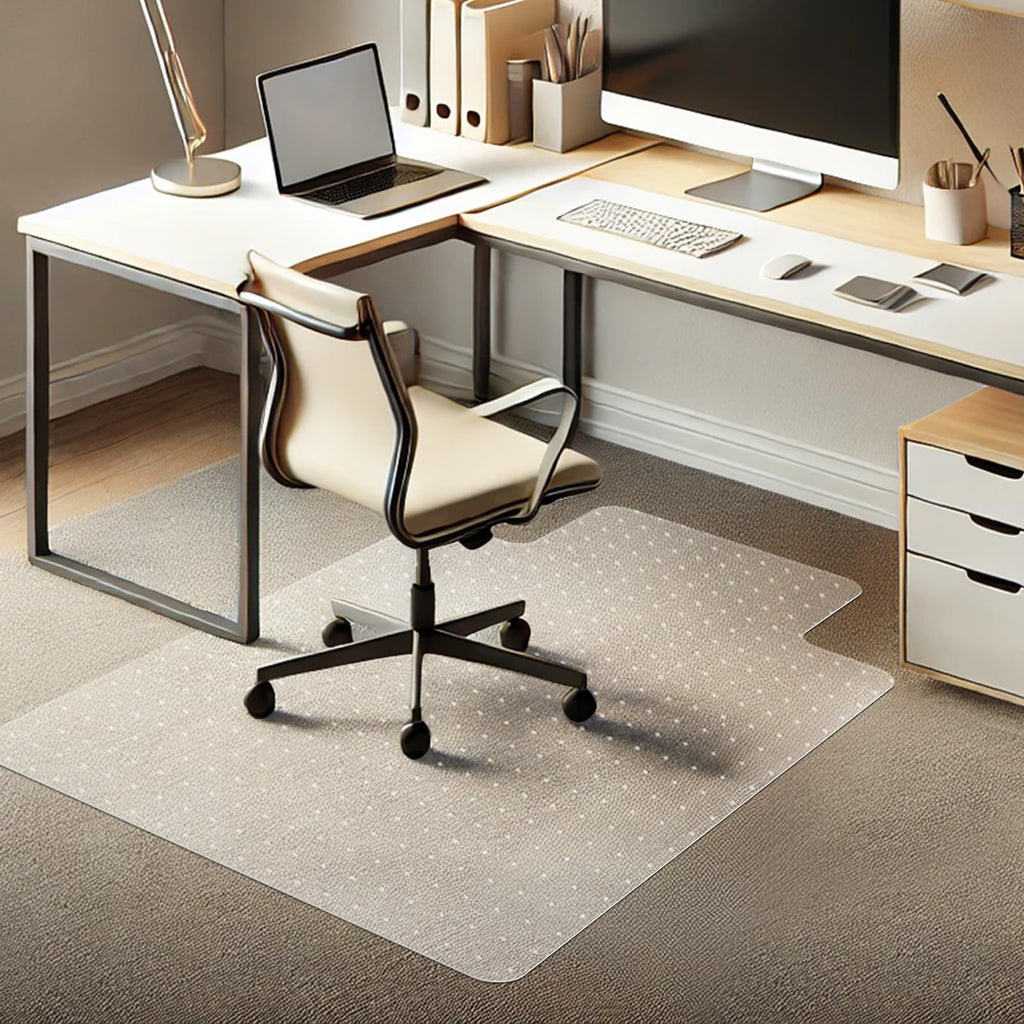Azadx Chair Mat for Carpet 60"x 36" Large Chair Mats for Carpeted Floors, Office Chair Mats for Carpet Protector Floor Mat on Low Pile Carpets Easy Glide Rolling Desk Computer Chair Mat for Home
