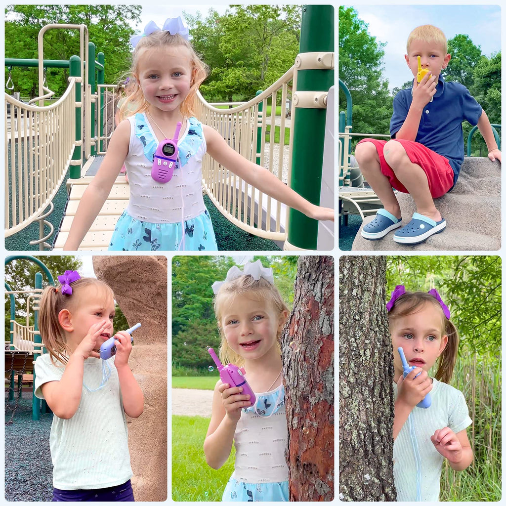 Inspireyes Walkie Talkies for Kids Rechargeable,Toys for Boys and Girls Ages 3-12, 3 Pack Long Range 2-Way Radios, Birthday Gifts,Christmas Stockings, Outdoor Play, Family Games, Hiking Camping Gear