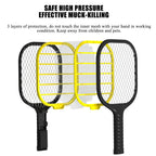 LUOJIBIE Electric Fly Swatter, Battery Operated Bug Zapper Racket, Ultralight Handheld Mosquito Killer for Indoor & Outdoor Pest Control