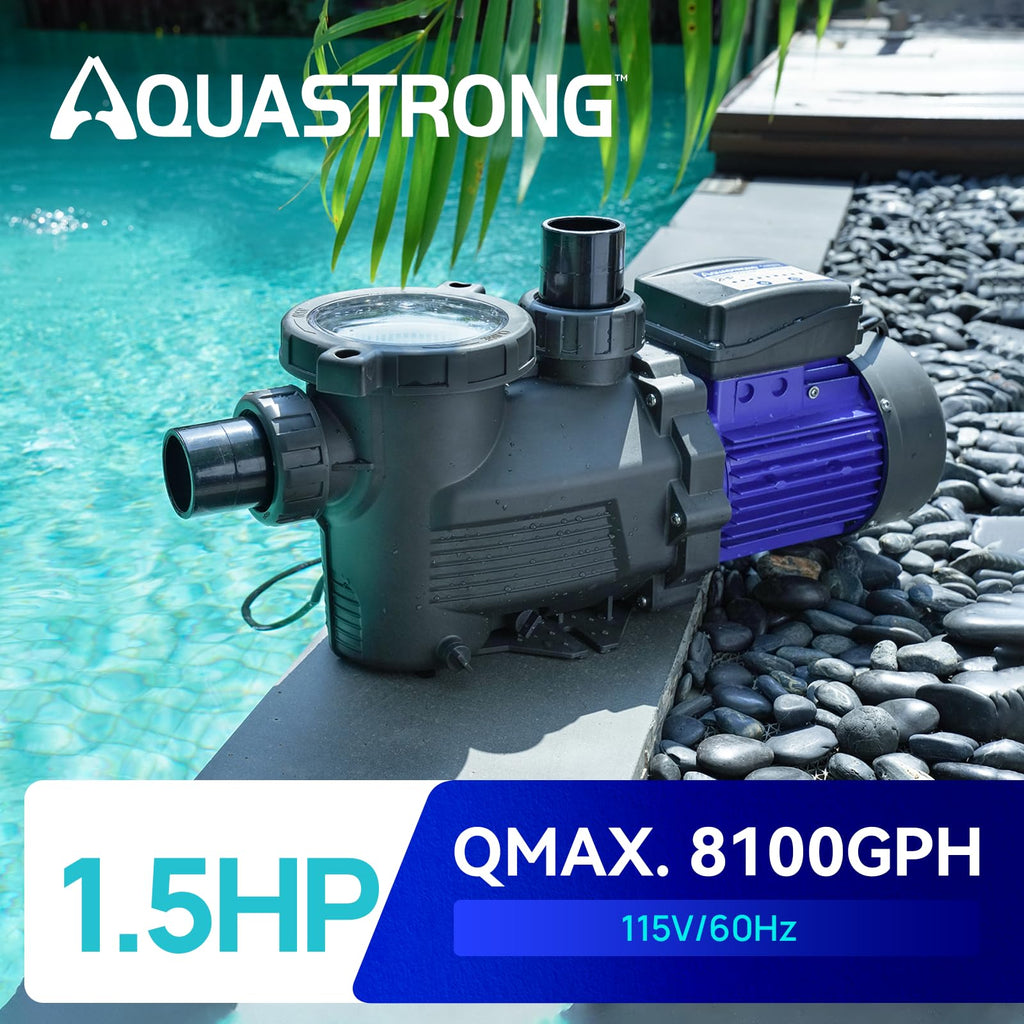 Aquastrong In/Above Ground Pool Pump High Flow Self Primming Swimming Pool Pump,Light Blue