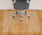 HOMEK Office Chair Mat for Hardwood Floor- 48" x 48" Clear Desk Computer Chair Mat for Hard Wood/Tile Floors, Easy Glide Plastic Mat for Under Office Chairs on Hardwood for Work & Home
