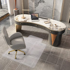 Naturehydro Chair Mat for Low Pile Carpeted Floors - 53" x 45" x 0.09" Clear Plastic Chair Mat Under Desk, Easy Glide Rolling Floor Protector, BPA and Phthalates Free (with Lip)