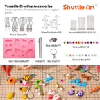 Shuttle Art Polymer Paste, 50 Colours of Modelling Clay with Modelling Tools Accessories, DIY Clay Kit Oven Bake, Non-Toxic for Children