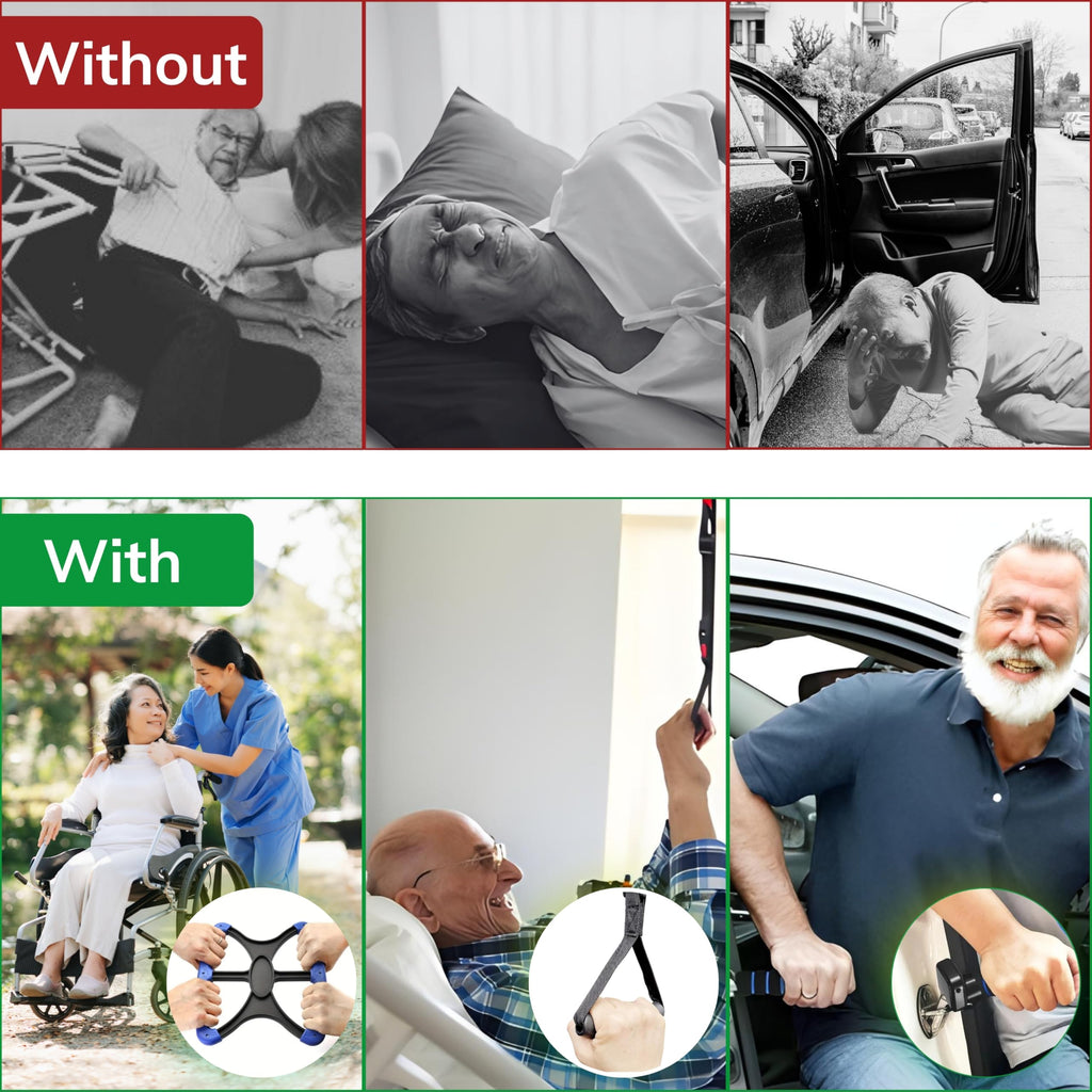 3 Pc Elderly Assistance Products Standing Aid Portable Lift Auto Cane Grab Handle Adjustable Car Door Handle for Elderly Handicap Accessories for Daily Living Elderly Mobility Aids Handicap Car Assist