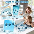 MTWEAR Hot Tub Scum Absorber, 6 Pack Spa & Pool Scum Eliminating Balls,hot tub scum Balls,Scum Sponge for Spa Hot Tub, Hot Tub Accessories, Oil Absorbing Sponge for Hot Tub Skimmer