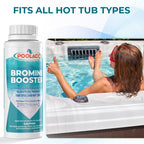 1.8LB Bromine Booster for Hot Tubs & Spas | Fast-Acting Sodium Bromide to Build Bromide Reserve | Compatible with Bromine Sanitizers | Bromine Tablets Companion | Reduce Chemical Use & Odor