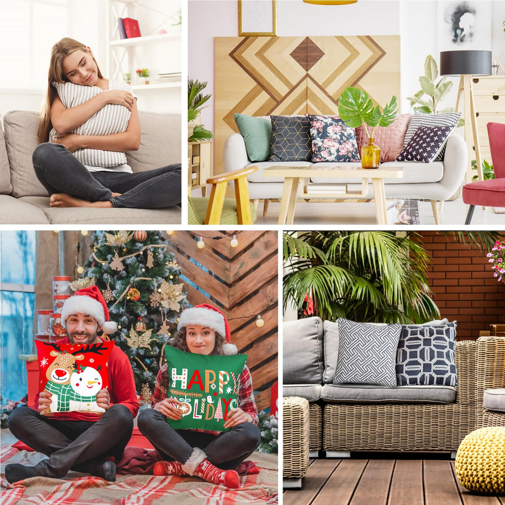 114Pcs Sublimation Blanks Products, Sublimation Blanks Set Including DIY Blank Makeup Bag, Keychain, Earring, Pillow Cover, Mouse Pad, Coaster, Garden Flag for Sublimation Transfer Christmas Craft