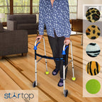 STARTOP Deluxe Pre Cut Walker Tennis Ball Glides - Walkers Legs Universal Precut Glide Balls, Accessories Gifts for Elderly Seniors or Medical Rehab (Tiger)