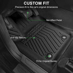 LUMWAY Floor Mats for 2016-2025 2026 Dodge Durango 6-Seater (Only for Bucket Seats), TPE All Weather Durable Floor Liners for Durango Accessories