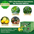 HLISIS 32PCS Mouse Rodent Repellent, Natural Mouse Repellent Peppermint Oil for Mice, Rats, Squirrels, Spiders and Pests, Keeps Pests Away Effectively from Garden & Home (Peppermint)