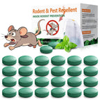 Rodent Mouse Repellent, Peppermint Oil Rat & Mice Repellent, Natural Moth Balls for Rodents Deterrent, Safe for Pets & Humans, Indoor & Outdoor Use, Keep Rodents Away from Garden & Home 24 Pack