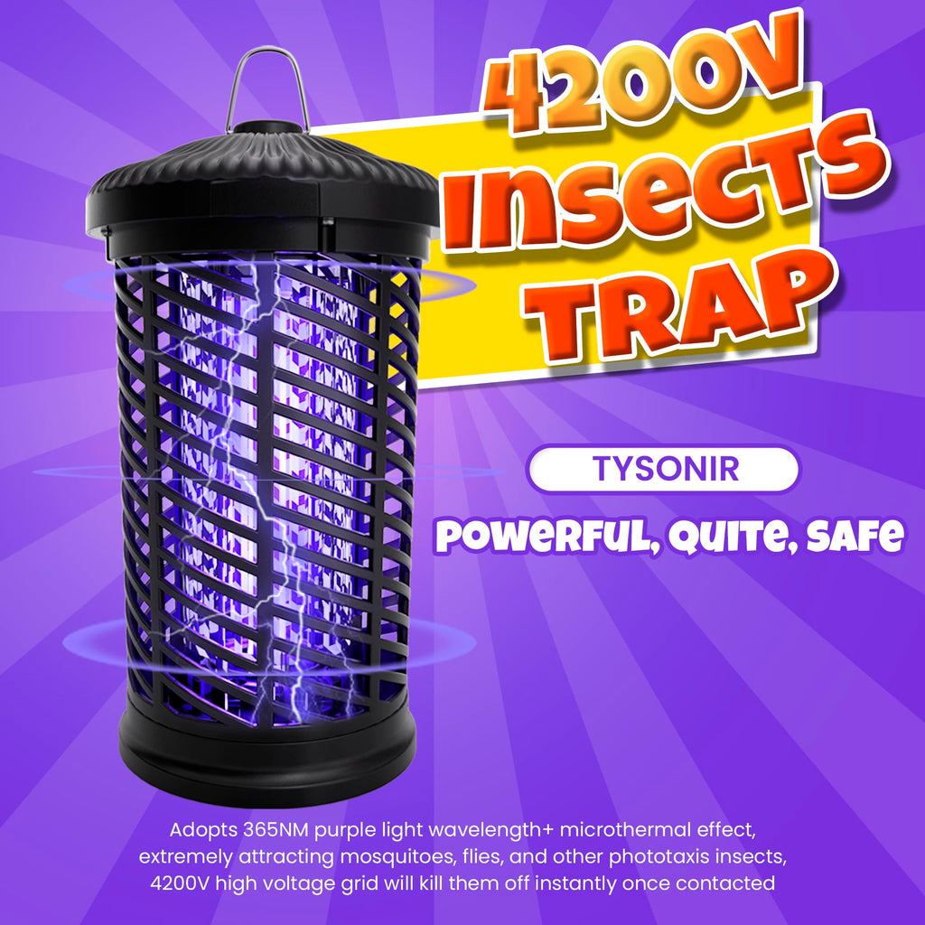 Electric Bug Zapper, Mosquito Zapper Indoor/Outdoor, 𝟦𝟮𝟬𝟬𝗩 𝟭𝟴𝐖 Waterproof Fly Zapper Mosquito Trap for Home, Patio, Backyard