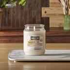 Candle-lite Scented Candles, Creamy Vanilla Swirl Fragrance, One 18 oz. Single-Wick Aromatherapy Candle with 110 Hours of Burn Time, Off-White Color