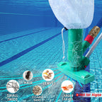POOLWHALE Upgrades Pool Spa Pond Mini Jet Vac Vacuum Cleaner w/Brush, Bag,6 Sections Telescopic Pole of 56.5" and Handle